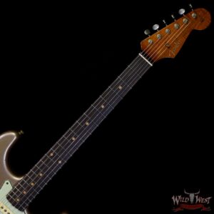 Fender Custom Shop Andy Hicks Masterbuilt 1961 Stratocaster Roasted Flame Maple Neck Brazilian Rosewood Board Relic Shoreline Gold - Image 4
