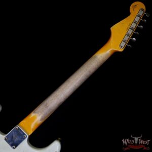 Fender Custom Shop Andy Hicks Masterbuilt 1961 Stratocaster Hardtail Brazilian Rosewood Slab Board Relic Olympic White - Image 5
