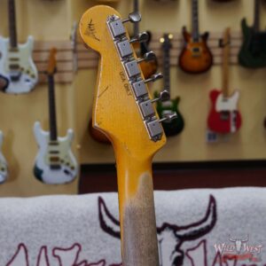 Fender Custom Shop Andy Hicks Masterbuilt 1961 Stratocaster Hardtail Brazilian Rosewood Slab Board Relic Olympic White - Image 11