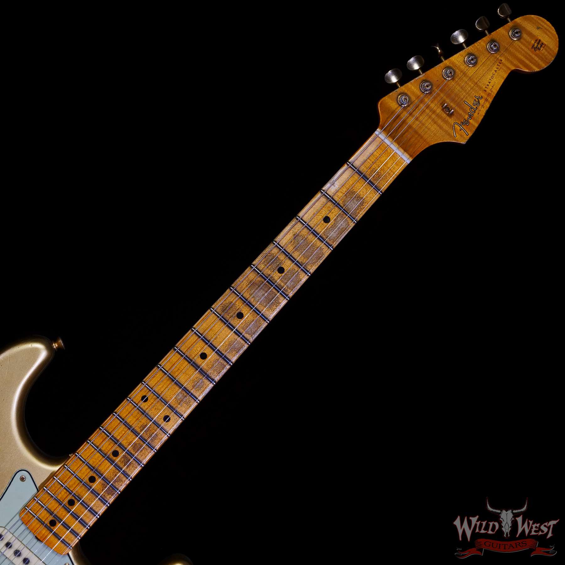 fendercs-ah0131-c2__wwg.jpg Fender Custom Shop Andy Hicks Masterbuilt 1962 Poblano Stratocaster Josefina Hand-Wound Pickups Relic Aged Aztec Gold - Image 4