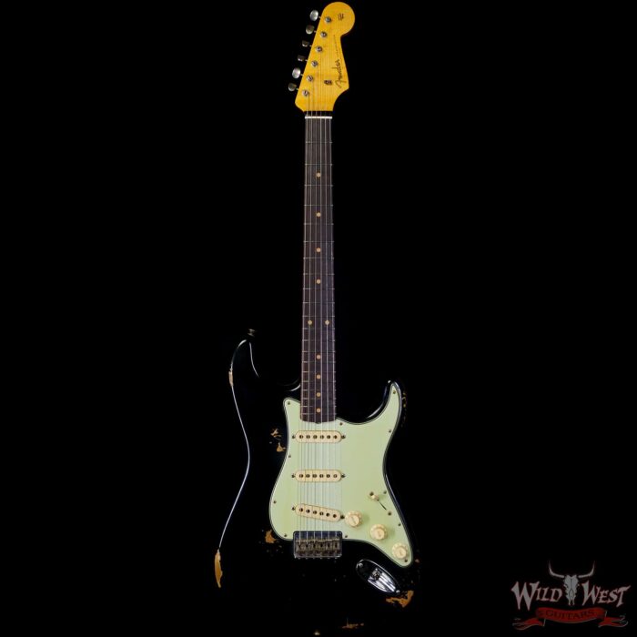 Fender Custom Shop Andy Hicks Masterbuilt 1961 Stratocaster Hardtail Brazilian Rosewood Board Josefina Hand-Wound Relic Black 6.90 LBS - Image 3