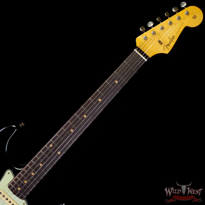 Fender Custom Shop Andy Hicks Masterbuilt 1961 Stratocaster Hardtail Brazilian Rosewood Board Josefina Hand-Wound Relic Black 6.90 LBS - Image 4