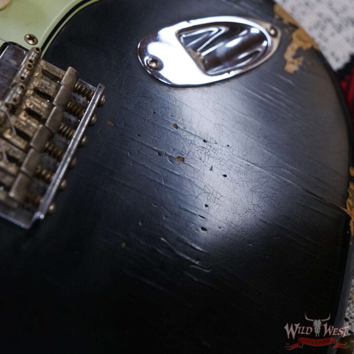 Fender Custom Shop Andy Hicks Masterbuilt 1961 Stratocaster Hardtail Brazilian Rosewood Board Josefina Hand-Wound Relic Black 6.90 LBS - Image 9