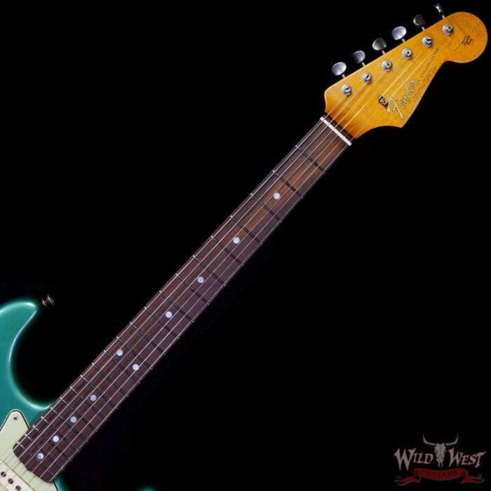 Fender Custom Shop Andy Hicks Masterbuilt 1964 Stratocaster Brazilian Rosewood Board Josefina Hand-Wound Pickups Joueneyman Relic Sherwood Green Metallic - Image 4