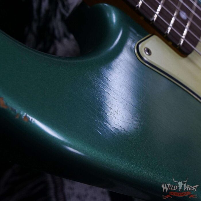 Fender Custom Shop Andy Hicks Masterbuilt 1964 Stratocaster Brazilian Rosewood Board Josefina Hand-Wound Pickups Joueneyman Relic Sherwood Green Metallic - Image 9