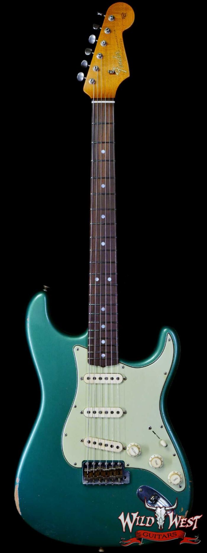 Fender Custom Shop Andy Hicks Masterbuilt 1964 Stratocaster Brazilian Rosewood Board Josefina Hand-Wound Pickups Joueneyman Relic Sherwood Green Metallic - Image 1