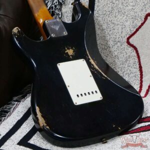 Fender Custom Shop Andy Hicks Masterbuilt 1961 Stratocaster Roasted Flame Maple Neck Brazilian Rosewood Board Relic Black - Image 13