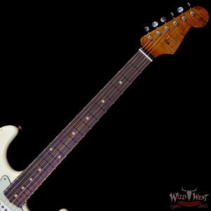 Fender Custom Shop Andy Hicks Masterbuilt 1961 Stratocaster Roasted Flame Maple Neck Brazilian Rosewood Board Relic Vintage White - Image 4