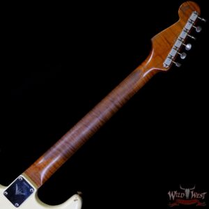 Fender Custom Shop Andy Hicks Masterbuilt 1961 Stratocaster Roasted Flame Maple Neck Brazilian Rosewood Board Relic Vintage White - Image 5