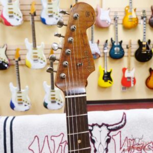 Fender Custom Shop Andy Hicks Masterbuilt 1961 Stratocaster Roasted Flame Maple Neck Brazilian Rosewood Board Relic Vintage White - Image 7