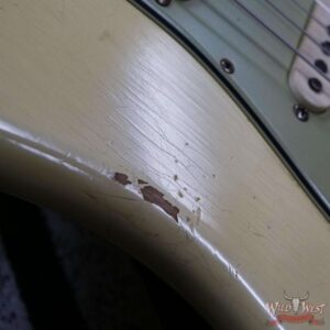 Fender Custom Shop Andy Hicks Masterbuilt 1961 Stratocaster Roasted Flame Maple Neck Brazilian Rosewood Board Relic Vintage White - Image 9