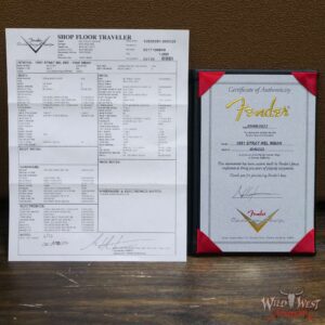 Fender Custom Shop Andy Hicks Masterbuilt 1961 Stratocaster Roasted Flame Maple Neck Brazilian Rosewood Board Relic Vintage White - Image 14