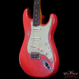 Fender Custom Shop Andy Hicks Masterbuilt 1961 Stratocaster Roasted Flame Maple Neck Brazilian Rosewood Board Relic Fiesta Red - Image 2