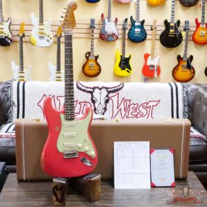 Fender Custom Shop Andy Hicks Masterbuilt 1961 Stratocaster Roasted Flame Maple Neck Brazilian Rosewood Board Relic Fiesta Red - Image 6