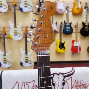 Fender Custom Shop Andy Hicks Masterbuilt 1961 Stratocaster Roasted Flame Maple Neck Brazilian Rosewood Board Relic Fiesta Red - Image 7