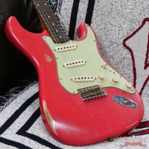 Fender Custom Shop Andy Hicks Masterbuilt 1961 Stratocaster Roasted Flame Maple Neck Brazilian Rosewood Board Relic Fiesta Red - Image 8