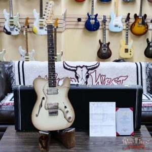 Fender Custom Shop Andy Hicks Masterbuilt 1972 Telecaster Thinline HH Brazilian Rosewood Fingerboard Journeyman Relic Antigua 7.10 LBS (US Only / No International Shipping) - Image 6