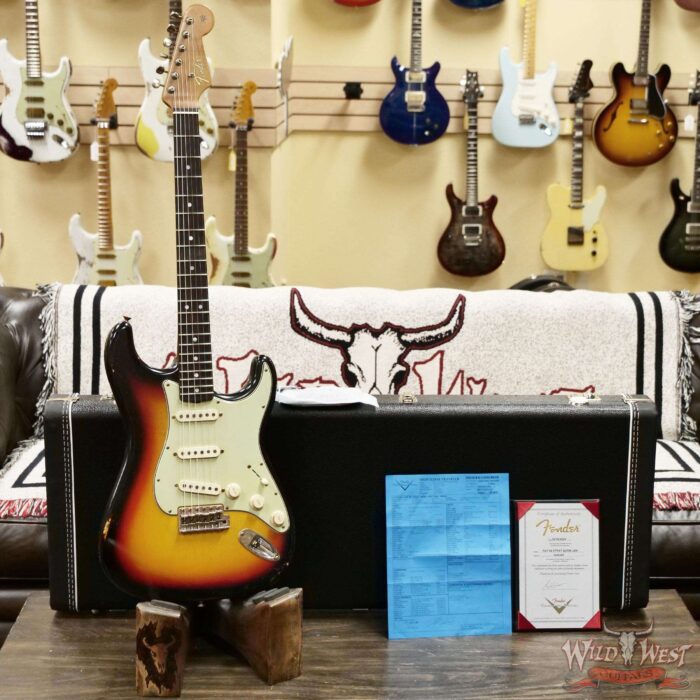 Fender Custom Shop Andy Hicks Masterbuilt 1964 Stratocaster Brazilian Rosewood Board Josefina Hand-Wound Pickups Joueneyman Relic Target 3 Tone Sunburst 7.30 LBS (US Only / No International Shipping) - Image 6