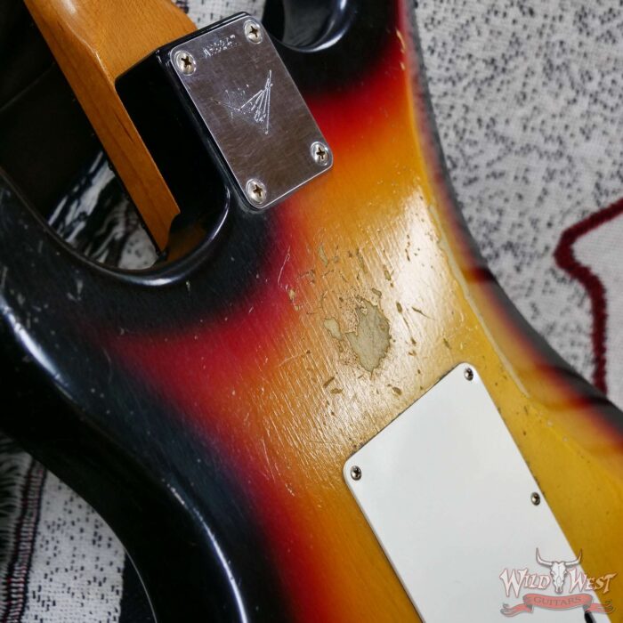 Fender Custom Shop Andy Hicks Masterbuilt 1964 Stratocaster Brazilian Rosewood Board Josefina Hand-Wound Pickups Joueneyman Relic Target 3 Tone Sunburst 7.30 LBS (US Only / No International Shipping) - Image 13