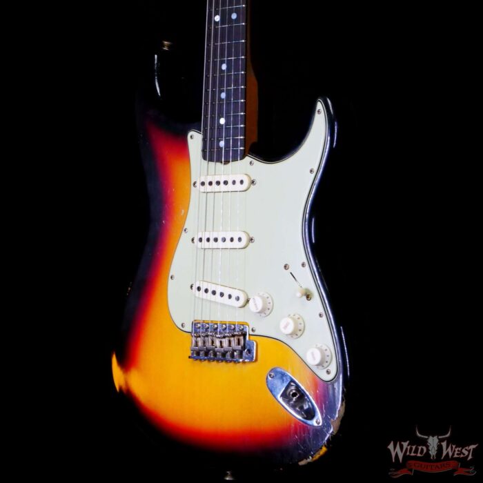 Fender Custom Shop Andy Hicks Masterbuilt 1964 Stratocaster Brazilian Rosewood Board Josefina Hand-Wound Pickups Joueneyman Relic Target 3 Tone Sunburst - Image 2