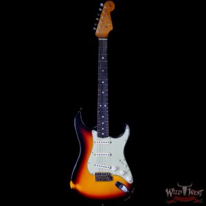 Fender Custom Shop Andy Hicks Masterbuilt 1964 Stratocaster Brazilian Rosewood Board Josefina Hand-Wound Pickups Joueneyman Relic Target 3 Tone Sunburst - Image 3