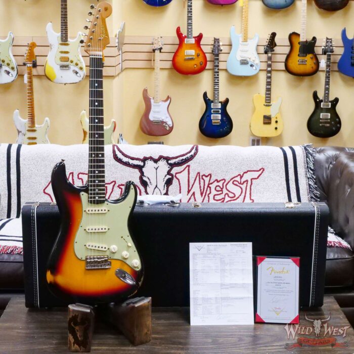 Fender Custom Shop Andy Hicks Masterbuilt 1964 Stratocaster Brazilian Rosewood Board Josefina Hand-Wound Pickups Joueneyman Relic Target 3 Tone Sunburst - Image 6
