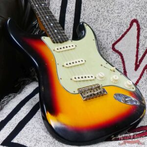 Fender Custom Shop Andy Hicks Masterbuilt 1964 Stratocaster Brazilian Rosewood Board Josefina Hand-Wound Pickups Joueneyman Relic Target 3 Tone Sunburst - Image 8