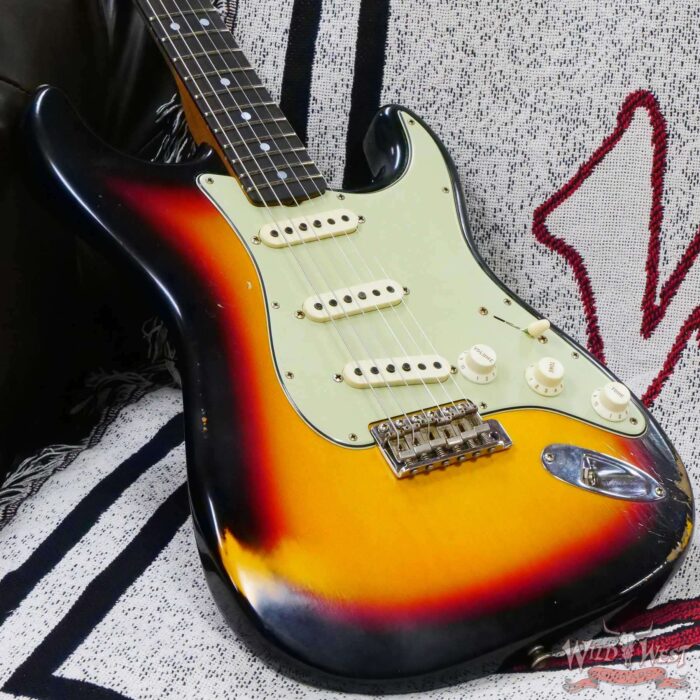 Fender Custom Shop Andy Hicks Masterbuilt 1964 Stratocaster Brazilian Rosewood Board Josefina Hand-Wound Pickups Joueneyman Relic Target 3 Tone Sunburst - Image 8