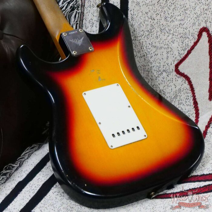Fender Custom Shop Andy Hicks Masterbuilt 1964 Stratocaster Brazilian Rosewood Board Josefina Hand-Wound Pickups Joueneyman Relic Target 3 Tone Sunburst - Image 13