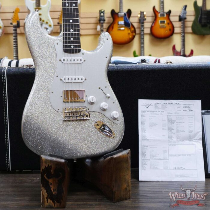 Fender Custom Shop Levi Perry Apprentice Masterbuilt HSS Stratocaster Brazilian Rosewood Josefina Hand-Wound Pickups NOS Silver Sparkle - Image 8
