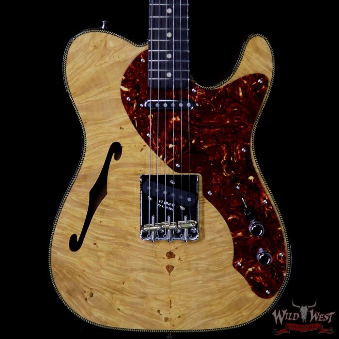 Fender Custom Shop Artisan Maple Burl Thinline Telecaster Roasted Birdseye Maple Neck African Blackwood Fretboard - Image 3