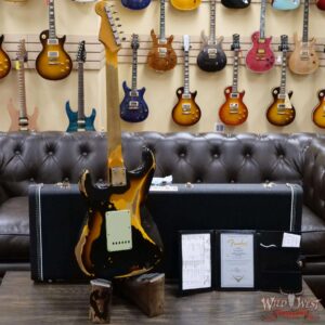 Fender Custom Shop Wild West Black Lightning 2.0 Stratocaster HSS Maple Board 21 Frets Heavy Relic 2 Tone Sunburst - Image 9
