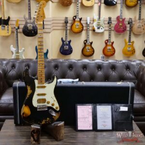 Fender Custom Shop Wild West Black Lightning 2.0 Stratocaster HSS Maple Board 21 Frets Heavy Relic 2 Tone Sunburst - Image 6