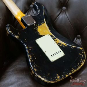 Fender Custom Shop Wild West Black Lightning 2.0 Stratocaster HSS Maple Board 21 Frets Heavy Relic 2 Tone Sunburst - Image 11