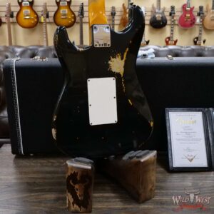 Fender Custom Shop Wild West Black Lightning Stratocaster HSS Floyd Rose Rosewood Board 21 Frets Heavy Relic 3 Tone Sunburst - Image 11
