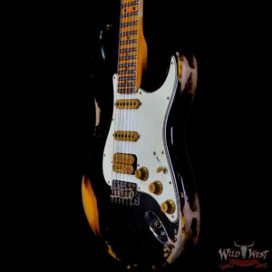 Fender Custom Shop Wild West Black Lightning 2.0 Stratocaster HSS Maple Board 22 Frets Heavy Relic 2 Tone Sunburst - Image 2
