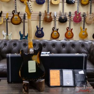 Fender Custom Shop Wild West Black Lightning 2.0 Stratocaster HSS Maple Board 22 Frets Heavy Relic 2 Tone Sunburst - Image 9