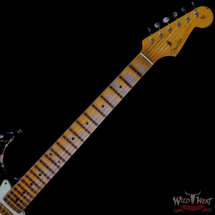 Fender Custom Shop Wild West Black Lightning 2.0 Stratocaster HSS Maple Board 22 Frets Heavy Relic 2 Tone Sunburst - Image 4