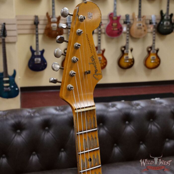 Fender Custom Shop Wild West Black Lightning 2.0 Stratocaster HSS Maple Board 22 Frets Heavy Relic 2 Tone Sunburst - Image 7