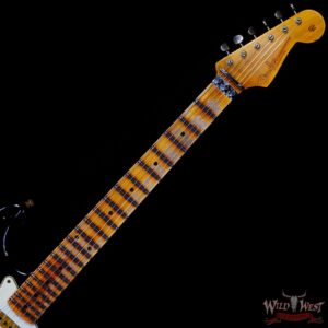 Fender Custom Shop Wild West Black Lightning Stratocaster HSS Floyd Rose Maple Board 21 Frets Heavy Relic 2 Tone Sunburst - Image 4