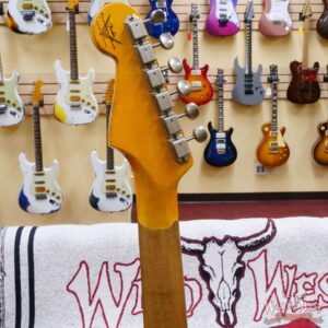 Fender Custom Shop Wild West Black Lightning Stratocaster HSS Floyd Rose Maple Board 22 Frets Heavy Relic Candy Apple Red - Image 11