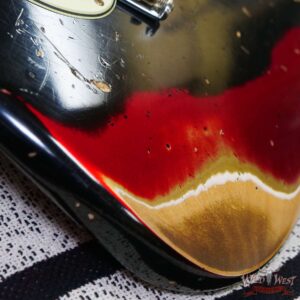 Fender Custom Shop Wild West Black Lightning 2.0 Stratocaster HSS Rosewood Board 21 Frets Heavy Relic Candy Apple Red - Image 9