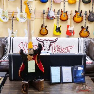 Fender Custom Shop Wild West Black Lightning 2.0 Stratocaster HSS Rosewood Board 21 Frets Heavy Relic Candy Apple Red - Image 10