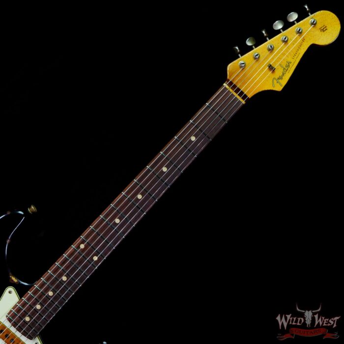 Fender Custom Shop Wild West Black Lightning 2.0 Stratocaster HSS Rosewood Board 22 Frets Heavy Relic 3 Tone Sumburst - Image 4