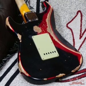 Fender Custom Shop Wild West Black Lightning 2.0 Stratocaster HSS Rosewood Board 22 Frets Heavy Relic Candy Apple Red - Image 12