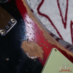 Fender Custom Shop Wild West Black Lightning 2.0 Stratocaster HSS Rosewood Board 22 Frets Heavy Relic Candy Apple Red - Image 13