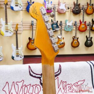 Fender Custom Shop Wild West Black Lightning 2.0 Stratocaster HSS Maple Board 22 Frets Heavy Relic Pink Paisley - Image 10