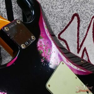Fender Custom Shop Wild West Black Lightning 2.0 Stratocaster HSS Maple Board 22 Frets Heavy Relic Pink Paisley - Image 12
