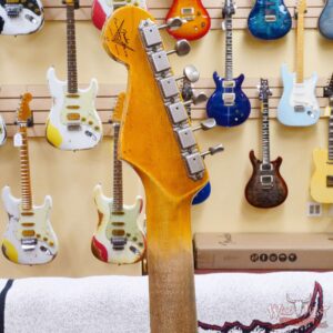 Fender Custom Shop Wild West Black Lightning 2.0 Stratocaster HSS Maple Board 22 Frets Heavy Relic Candy Apple Red 7.75 LBS - Image 11