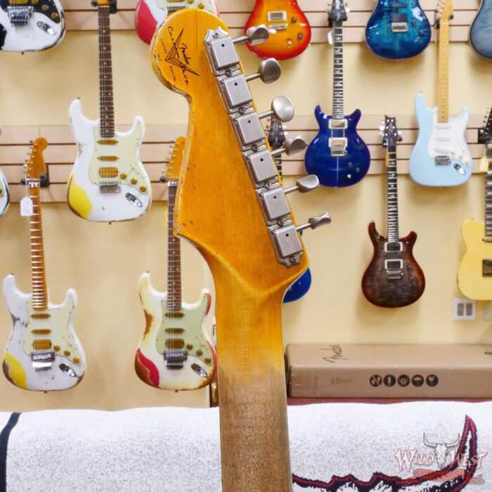 Fender Custom Shop Wild West Black Lightning 2.0 Stratocaster HSS Maple Board 22 Frets Heavy Relic Candy Apple Red 7.75 LBS - Image 11